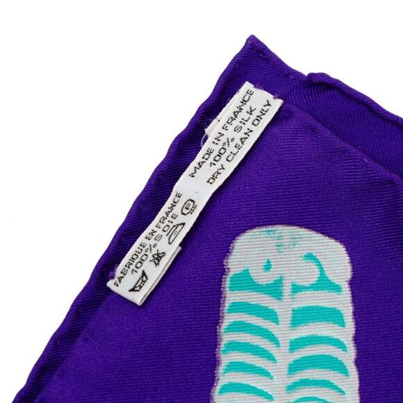 HERMES Authentic Black Silk Scarf - Picture 8 of 9